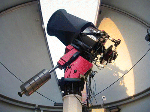 Figure 15. The 17” PIRATE Telescope run through The Open University, while located in Mallorca before moving to Tenerife in 2016. Source: Image Credit: Ulrich Kolb, The Open University.