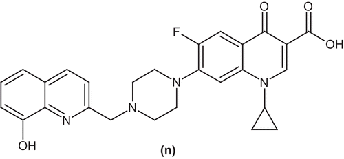 Figure 13.  Ciprofloxacin derivative (n).