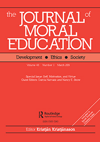 Cover image for Journal of Moral Education, Volume 48, Issue 1, 2019