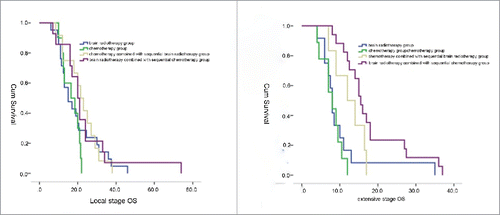 Figure 1. Survival curve of different treatment methods of SCLC patients with brain metastases.