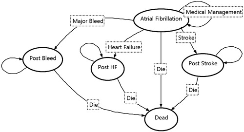 Figure 2. Medical management Markov process.