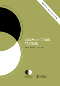 Cover image for The Speech Communication Teacher