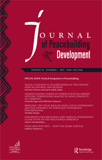 Cover image for Journal of Peacebuilding & Development, Volume 10, Issue 1, 2015