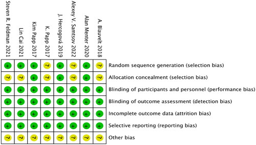 Figure 1. Graph summary of the risk of bias.
