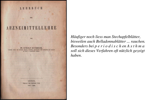FIGURE 12 Textbook on Pharmacology, Lehrbuch der Arzneimittellehre, of R. Buchheim, L. Voss, Leipzig (CitationBuchheim, 1853–1856).