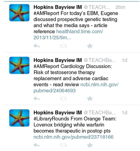 Fig. 1.  Snapshot of @TEACHBayview Twitter page.