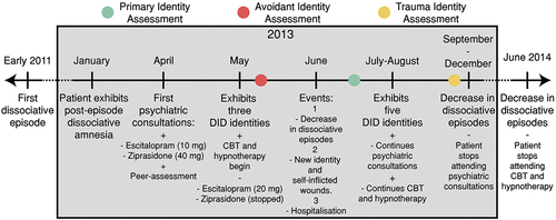 Figure 1. Timeline of relevant events for assessment and diagnosis.
