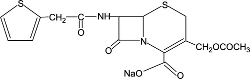 Figure 1 Structure of keflin (Sodium salt).