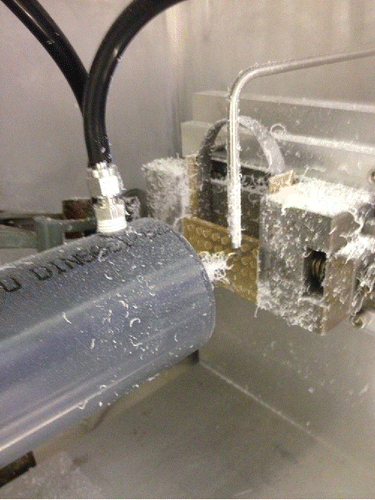 Figure 2. Post completion of mechanical drilling process on a pristine polyester sample.
