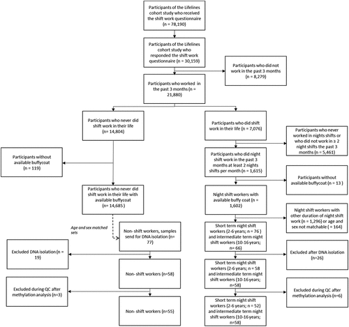 Figure 1. Flowchart of the study population: inclusions and exclusion.