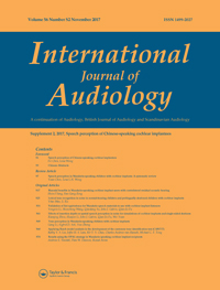 Cover image for International Journal of Audiology, Volume 56, Issue sup2, 2017