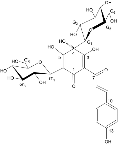 Figure 1.  The chemical structure of HSYA.