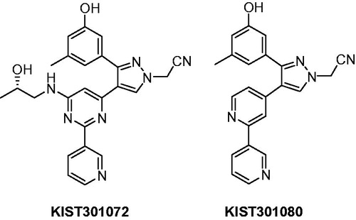 Figure 1. Structure of the lead compounds KIST301072 and KIST301080.