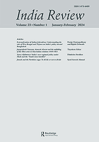 Cover image for India Review, Volume 23, Issue 1, 2024