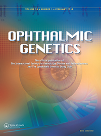 Cover image for Ophthalmic Genetics, Volume 39, Issue 1, 2018