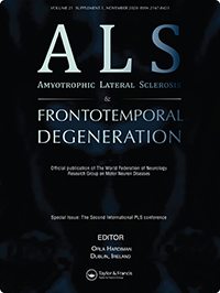 Cover image for Amyotrophic Lateral Sclerosis and Frontotemporal Degeneration, Volume 21, Issue sup1, 2020