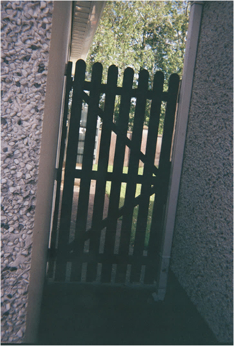 Photograph 4: The garden door (Miriam, T2D).