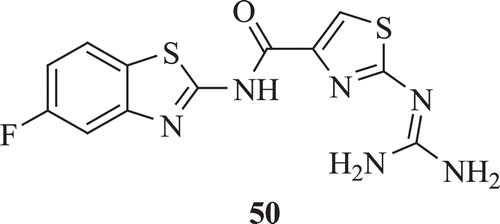 Figure 11.  Chemical structure of N-(5-fluorobenzothiaol-2-yl)-2-guanidinothiazole-4-carboxamide.