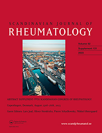 Cover image for Scandinavian Journal of Rheumatology, Volume 52, Issue sup131, 2023