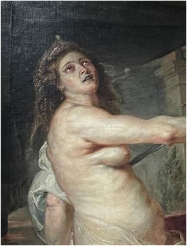 Figure 10. La Mort de Didon, reine de Carthage, Peter Paul Rubens, ca 1635–1638, detail, oil on canvas, Musée du Louvre, author’s photograph.