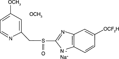 FIG. 1.  Chemical structure of sodium pantoprazole.