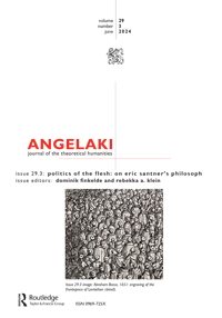 Cover image for Angelaki, Volume 29, Issue 3