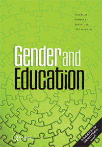 Cover image for Gender and Education, Volume 36, Issue 6