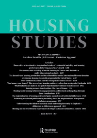 Cover image for Housing Studies, Volume 39, Issue 7
