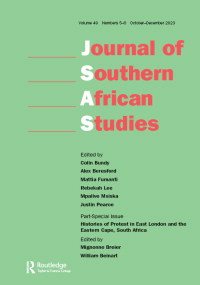 Cover image for Journal of Southern African Studies, Volume 49, Issue 5-6