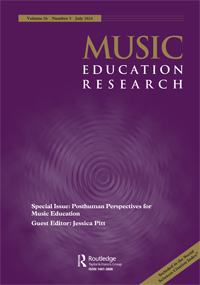 Cover image for Music Education Research, Volume 26, Issue 3