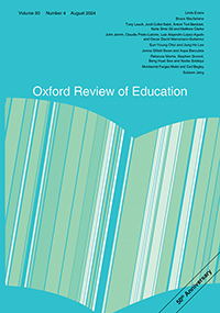 Cover image for Oxford Review of Education, Volume 50, Issue 4