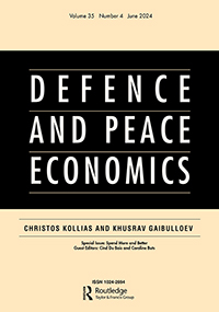 Cover image for Defence Economics, Volume 35, Issue 4