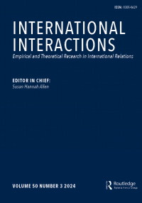 Cover image for International Interactions, Volume 50, Issue 3