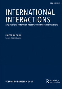 Cover image for International Interactions, Volume 50, Issue 4