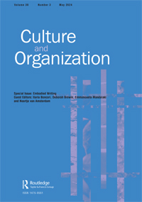 Cover image for Culture and Organization, Volume 30, Issue 3