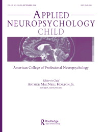 Cover image for Applied Neuropsychology: Child, Volume 13, Issue 3