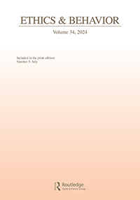 Cover image for Ethics & Behavior, Volume 34, Issue 5