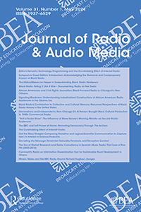 Cover image for Journal of Radio & Audio Media, Volume 31, Issue 1