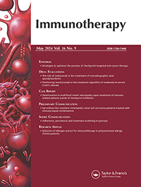 Cover image for Immunotherapy, Volume 16, Issue 9