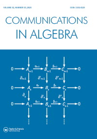 Cover image for Communications in Algebra, Volume 52, Issue 10