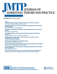 Cover image for Journal of Marketing Theory and Practice, Volume 32, Issue 3