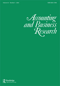 Cover image for Accounting and Business Research, Volume 54, Issue 5