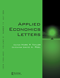 Cover image for Applied Economics Letters, Volume 31, Issue 13