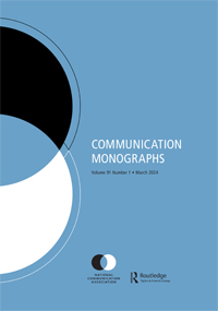 Cover image for Speech Monographs, Volume 91, Issue 1