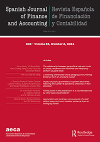 Cover image for Spanish Journal of Finance and Accounting / Revista Española de Financiación y Contabilidad, Volume 53, Issue 2