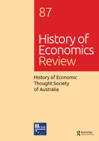 Cover image for History of Economics Review, Volume 87, Issue 1
