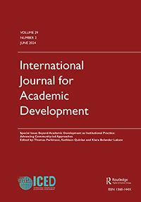 Cover image for International Journal for Academic Development, Volume 29, Issue 2