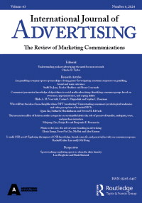Cover image for International Journal of Advertising, Volume 43, Issue 6