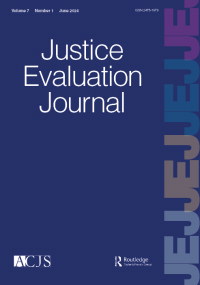 Cover image for Justice Evaluation Journal, Volume 7, Issue 1