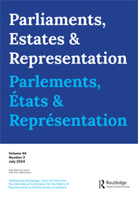 Cover image for Parliaments, Estates and Representation, Volume 44, Issue 2